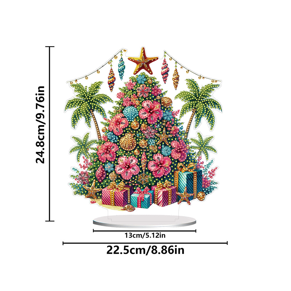 2D Flat Xmas DIY Desktop Diamond Art Kits Diamond Painting Desktop Ornaments Kit