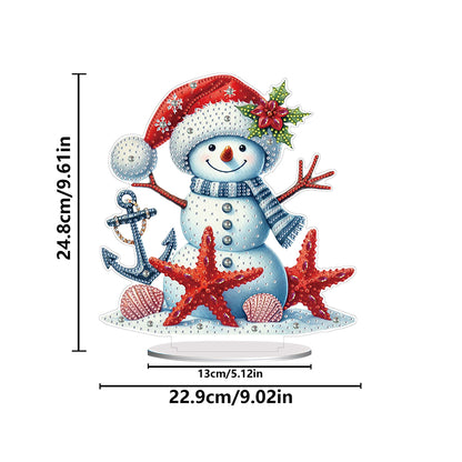 2D Flat Xmas DIY Desktop Diamond Art Kits Diamond Painting Desktop Ornaments Kit
