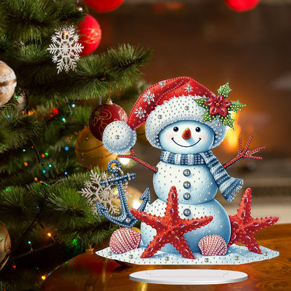 2D Flat Xmas DIY Desktop Diamond Art Kits Diamond Painting Desktop Ornaments Kit