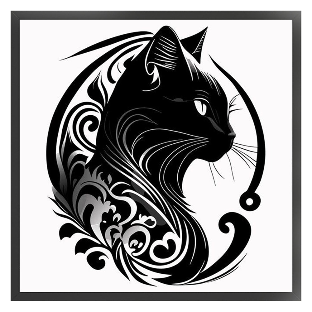Silhouette-Cat - 11CT Stamped Cross Stitch 40*40CM