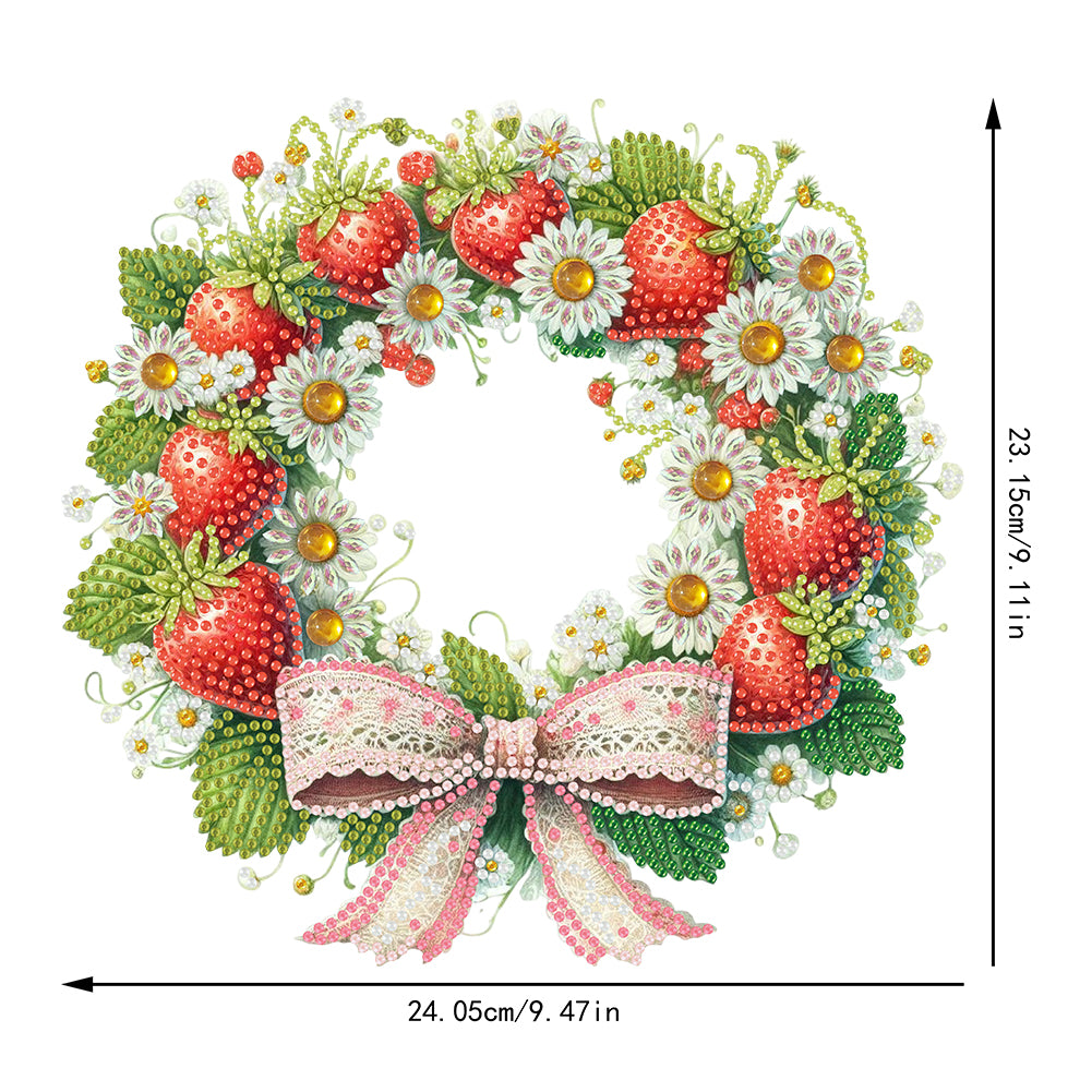 Wreath Acrylic 2D Flat DIY Diamond Art Pendant Window Hanging Art for Home Decor