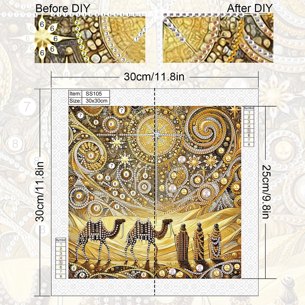 Pilgrimage Road - Special Shaped Drill Diamond Painting 30*30CM