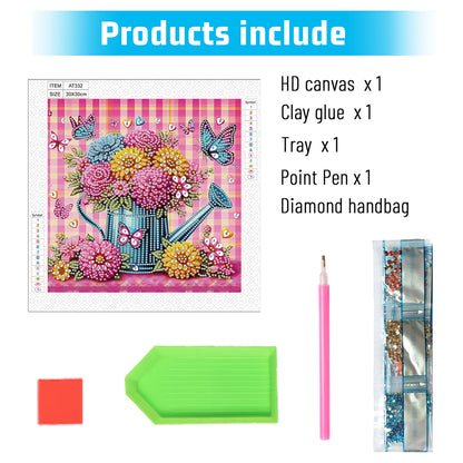 Kettle Bouquet - Special Shaped Drill Diamond Painting 30*30CM