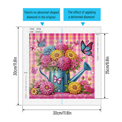 Kettle Bouquet - Special Shaped Drill Diamond Painting 30*30CM