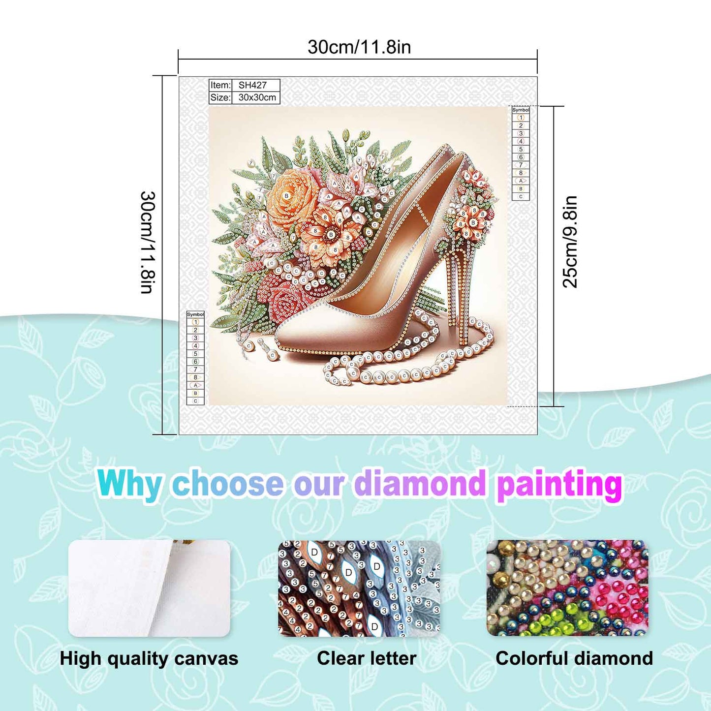 High Heel Bouquet - Special Shaped Drill Diamond Painting 30*30CM