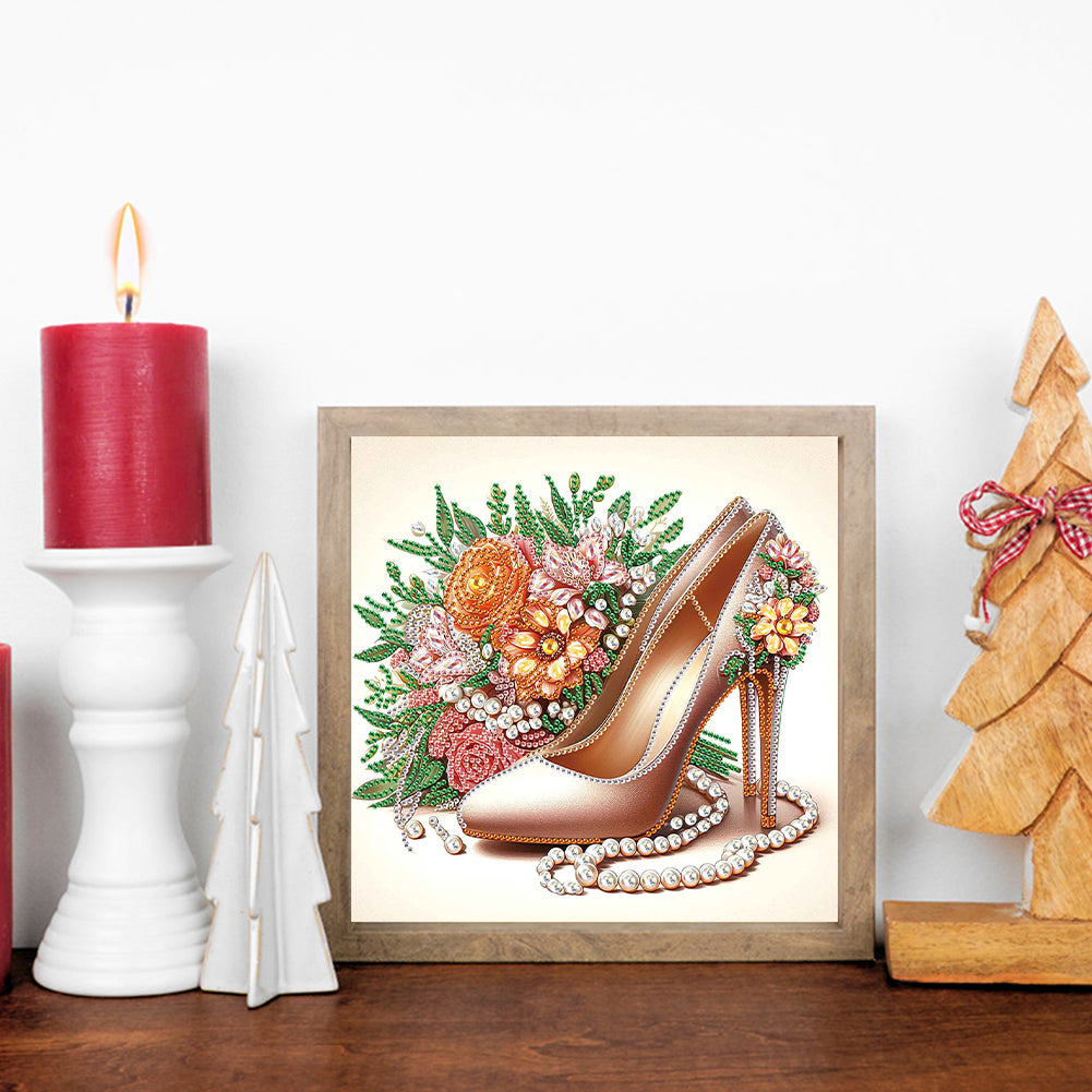 High Heel Bouquet - Special Shaped Drill Diamond Painting 30*30CM
