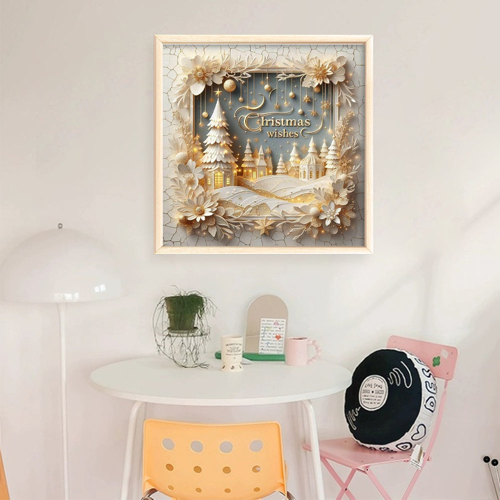Christmas Scenery - 11CT Stamped Cross Stitch 40*40CM