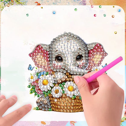 6Pcs Acrylic 2D Flat Animal Diamond Art Fridge Magnet Diamond Art Magnets Decals