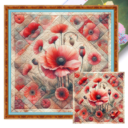 Poppy - 11CT Stamped Cross Stitch 40*40CM