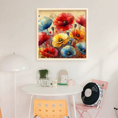 Poppy - 11CT Stamped Cross Stitch 40*40CM