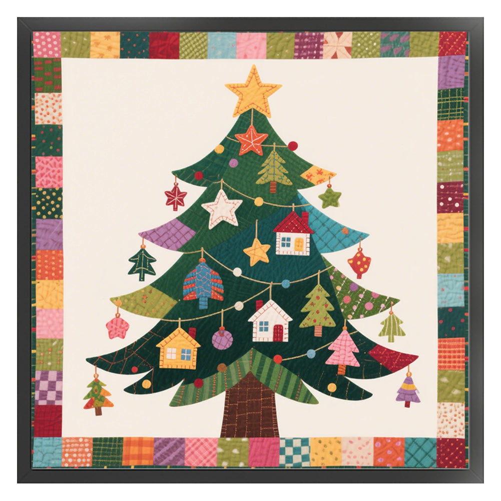 Christmas Tree - 11CT Stamped Cross Stitch 40*40CM