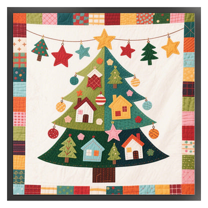 Christmas Tree - 11CT Stamped Cross Stitch 40*40CM