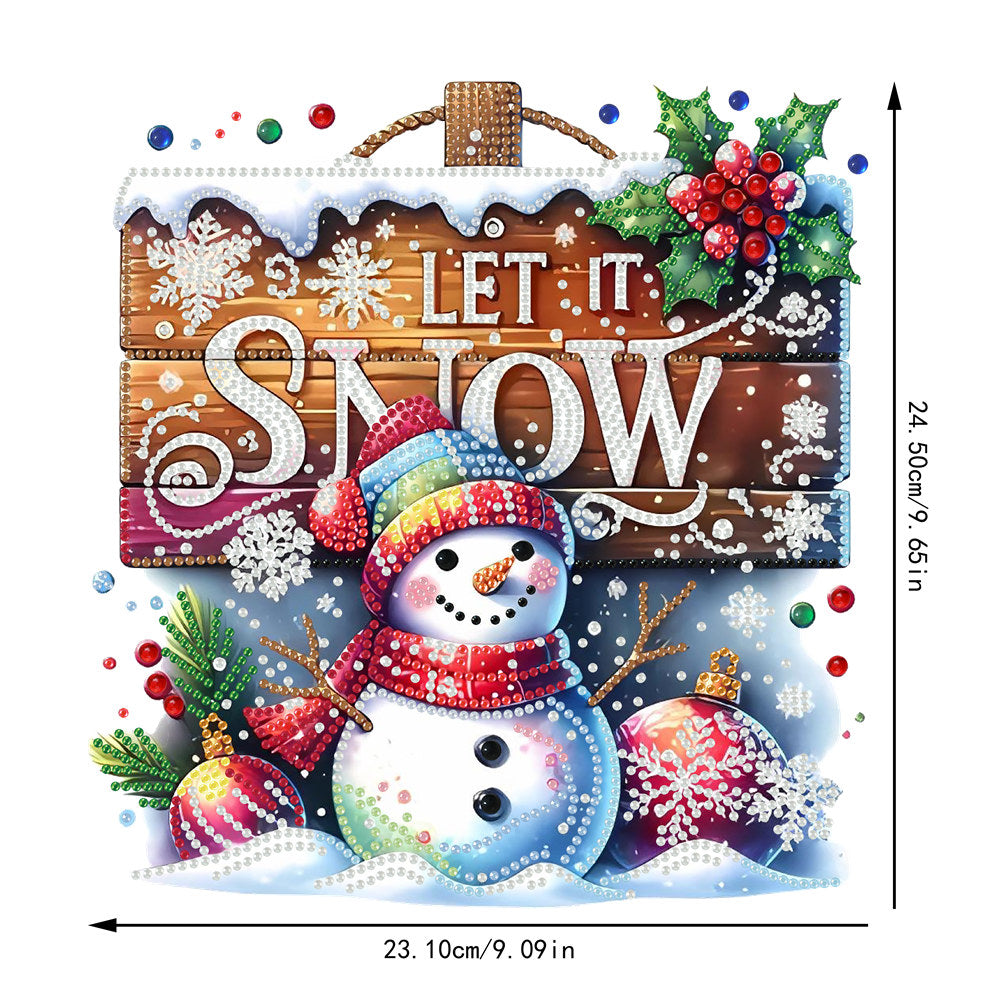 Christmas 2D Flat DIY Hanging Diamond Art Kits Window Hanging Art for Home Decor
