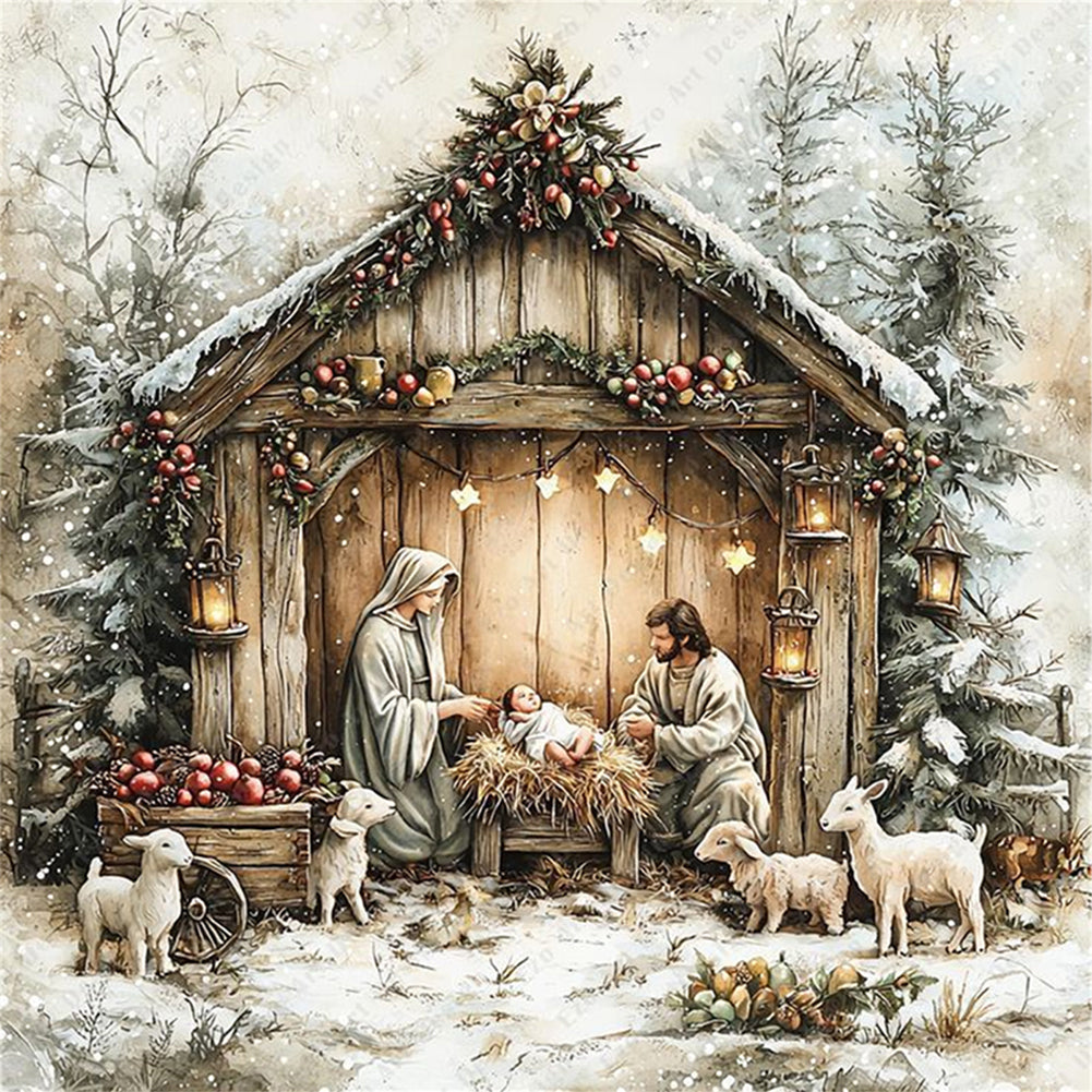 Nativity - 11CT Stamped Cross Stitch 45*45CM