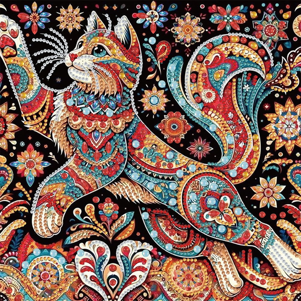 Cat - Special Shaped Drill Diamond Painting 30*30CM