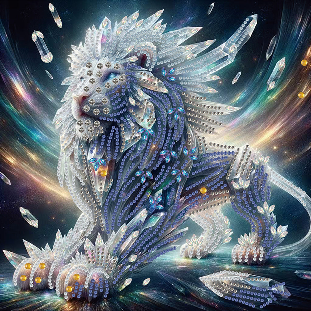 Lion - Special Shaped Drill Diamond Painting 30*30CM