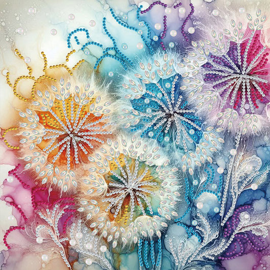 Dandelion - Special Shaped Drill Diamond Painting 30*30CM