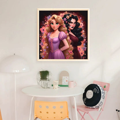 Rapunzel And Stepmother - 11CT Stamped Cross Stitch 50*50CM