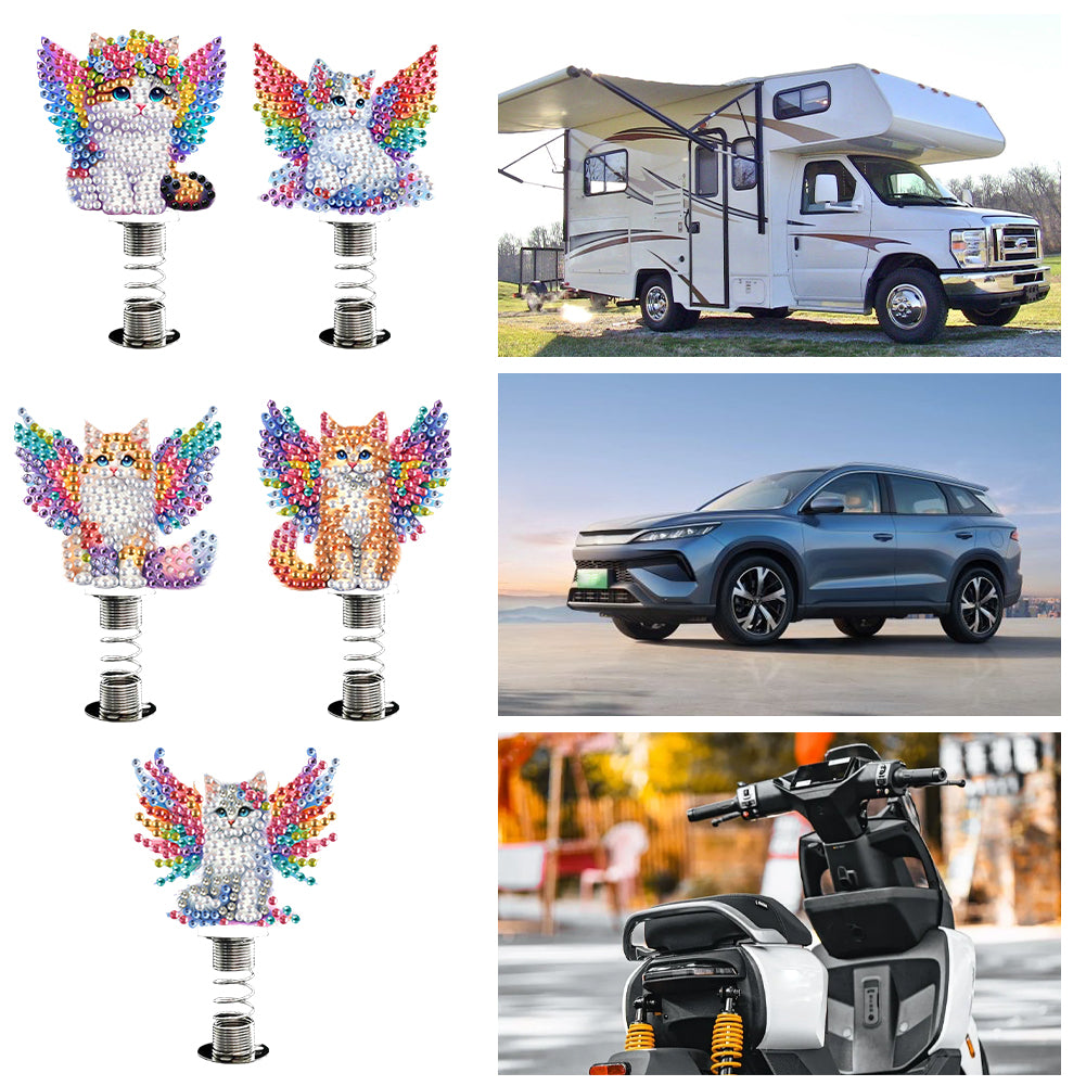 2D Flat Animal DIY Diamond Painting Shake Car Ornaments Desktop Diamond Art Kits