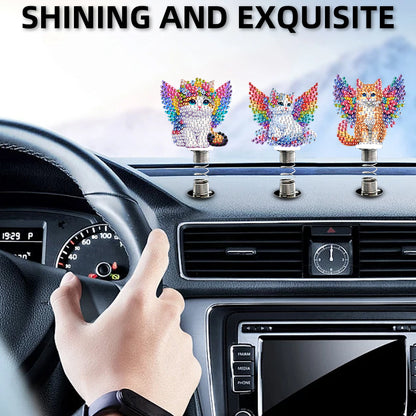 2D Flat Animal DIY Diamond Painting Shake Car Ornaments Desktop Diamond Art Kits