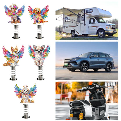 2D Flat Animal DIY Diamond Painting Shake Car Ornaments Desktop Diamond Art Kits