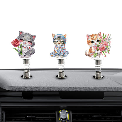 2D Flat Animal DIY Diamond Painting Shake Car Ornaments Desktop Diamond Art Kits