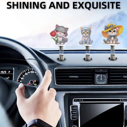 2D Flat Animal DIY Diamond Painting Shake Car Ornaments Desktop Diamond Art Kits