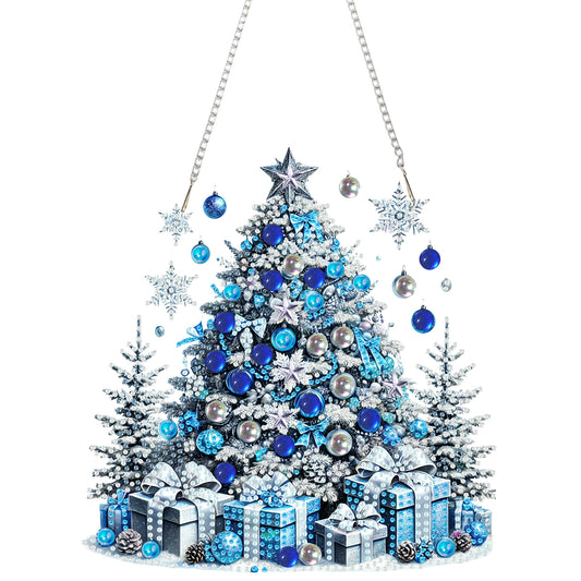 Christmas Theme 2D Flat DIY Hanging Diamond Art Kits Home Wall Decoration Crafts