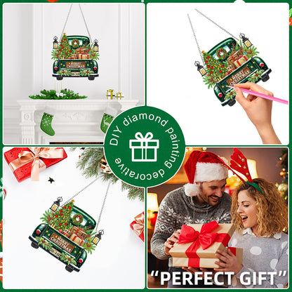 Christmas Theme 2D Flat DIY Hanging Diamond Art Kits Home Wall Decoration Crafts