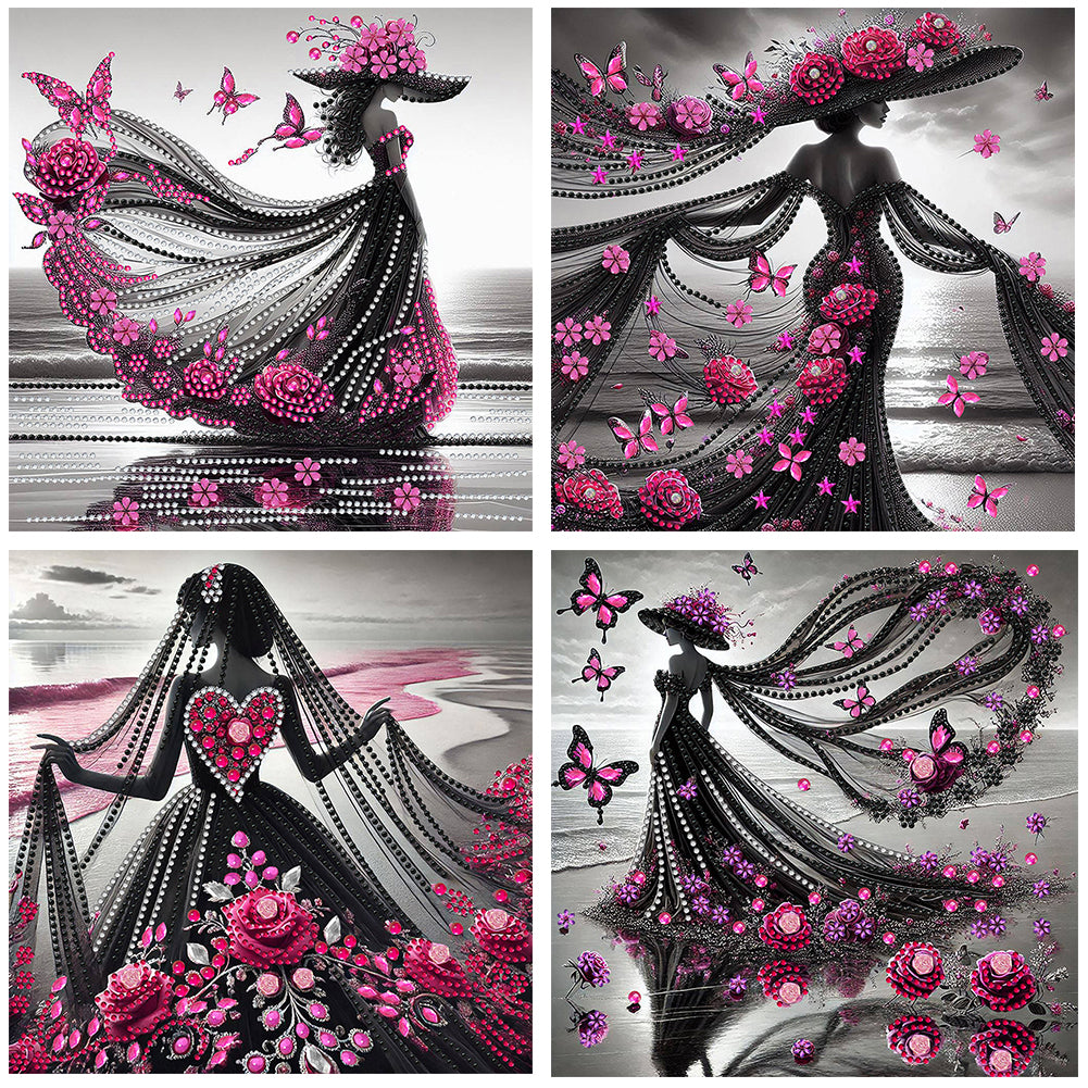 Elegant Lady - Special Shaped Drill Diamond Painting 30*30CM