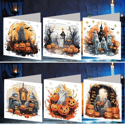 6PCS DIY Animal Pattern Diamond Art Greeting Cards Congratulations Cards & Gifts