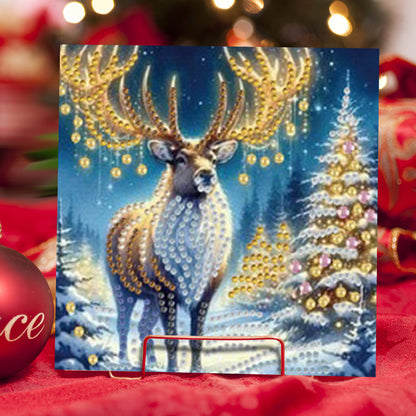 6PCS DIY Animal Pattern Diamond Art Greeting Cards Congratulations Cards & Gifts