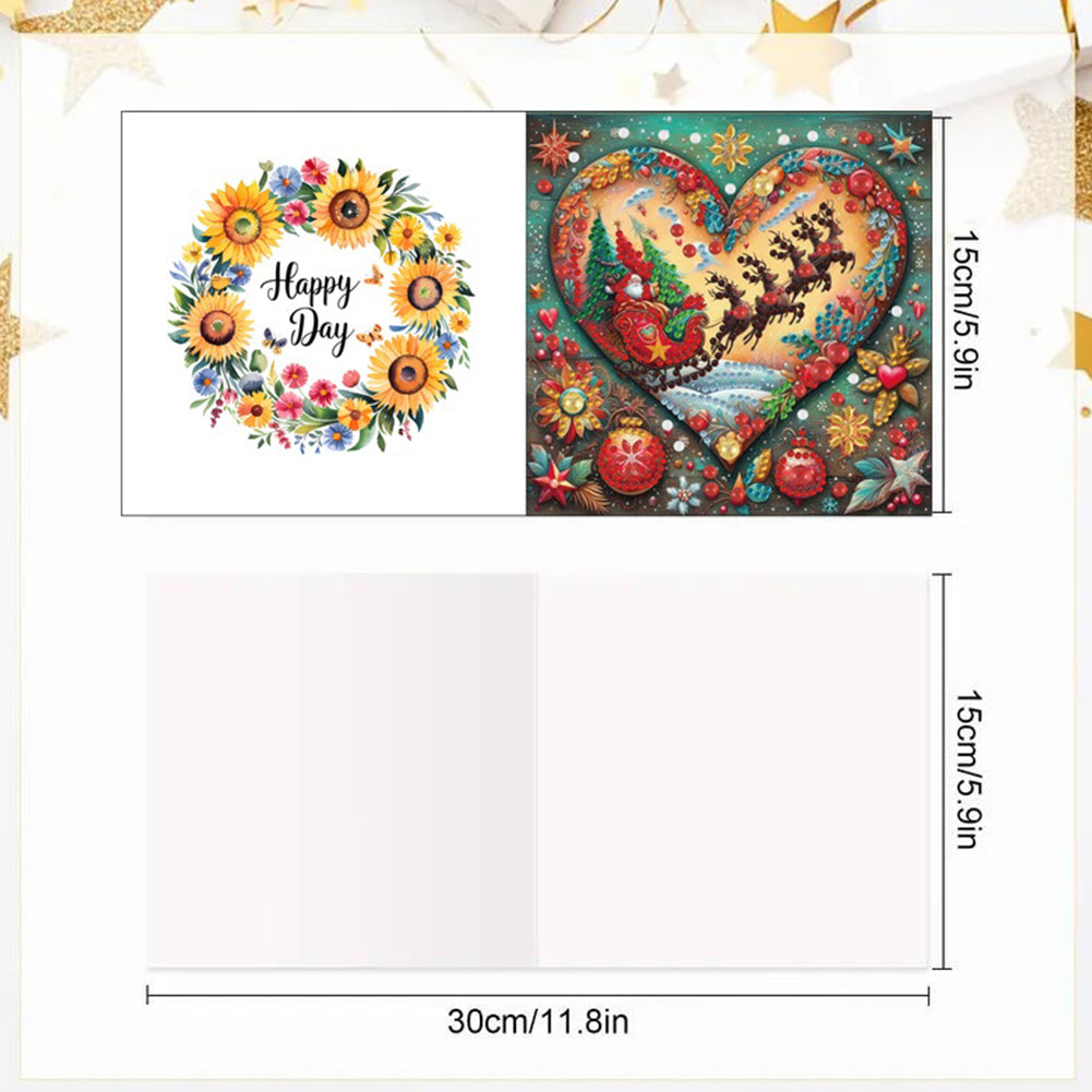6PCS DIY Animal Pattern Diamond Art Greeting Cards Congratulations Cards & Gifts