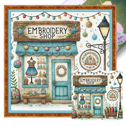 Sewing Hut - 14CT Stamped Cross Stitch 40*40CM