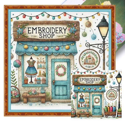Sewing Hut - 14CT Stamped Cross Stitch 40*40CM
