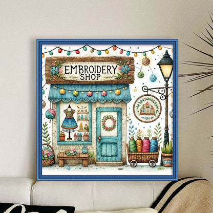 Sewing Hut - 14CT Stamped Cross Stitch 40*40CM