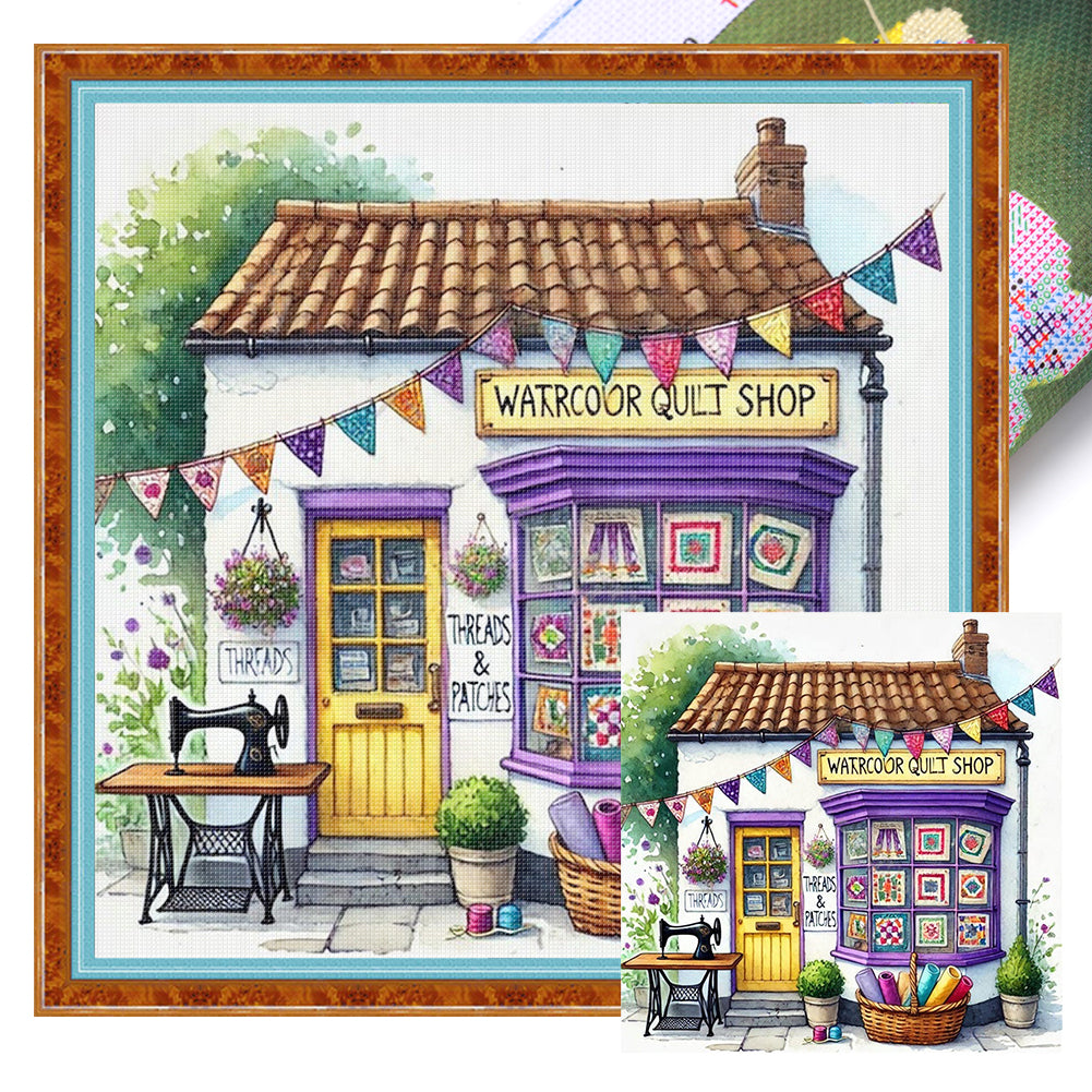 Sewing Hut - 14CT Stamped Cross Stitch 40*40CM