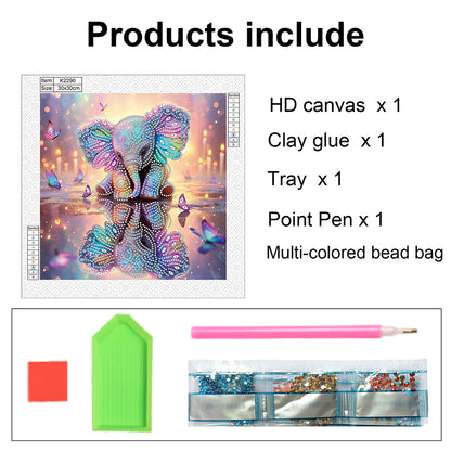 Elephant - Special Shaped Drill Diamond Painting 30*30CM