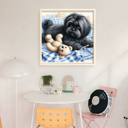 Puppy And Bear - 11CT Stamped Cross Stitch 40*40CM
