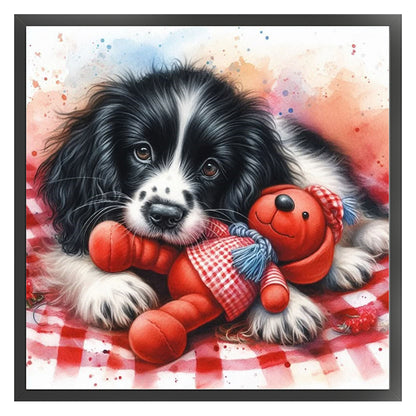 Puppy And Bear - 11CT Stamped Cross Stitch 40*40CM