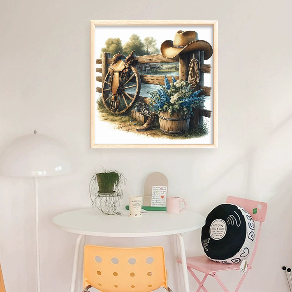 Western Cowboy Style - 11CT Stamped Cross Stitch 40*40CM