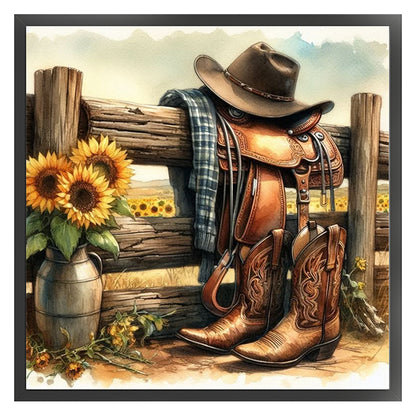 Western Cowboy Style - 11CT Stamped Cross Stitch 40*40CM