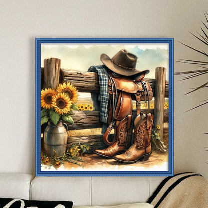 Western Cowboy Style - 11CT Stamped Cross Stitch 40*40CM