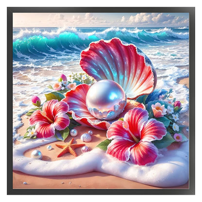 Beach Shell - 11CT Stamped Cross Stitch 40*40CM