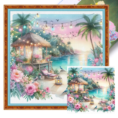 Beach Scenery - 11CT Stamped Cross Stitch 40*40CM