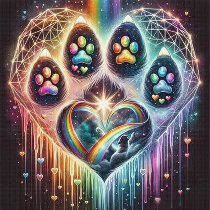 Love Paws - 11CT Stamped Cross Stitch 40X40CM