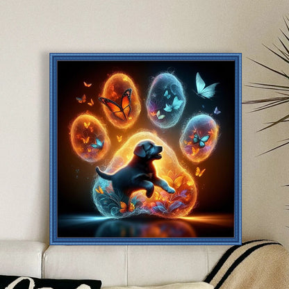 Paw Puppy - 11CT Stamped Cross Stitch 40X40CM