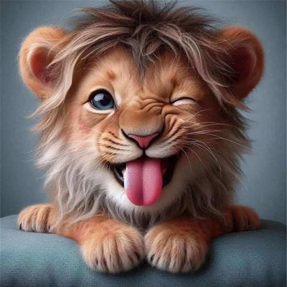 Lion - Stamped Cross Stitch 20*20CM