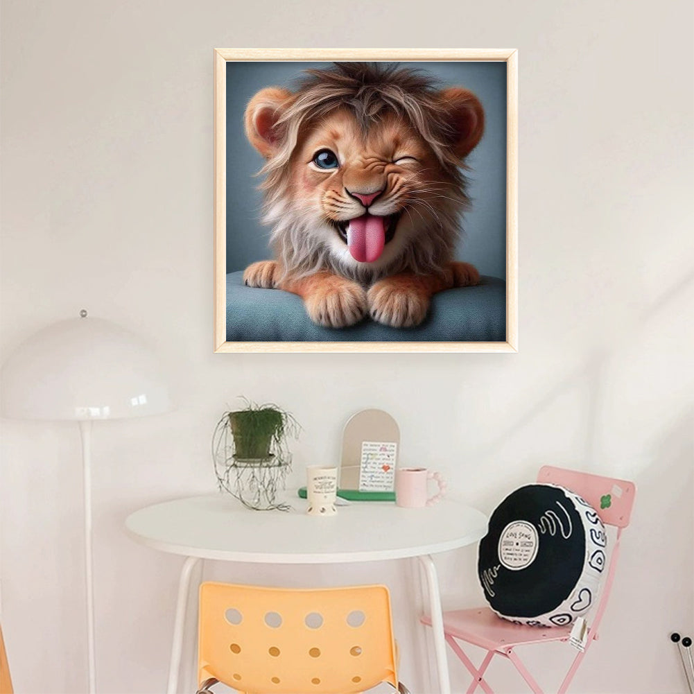 Lion - Stamped Cross Stitch 20*20CM