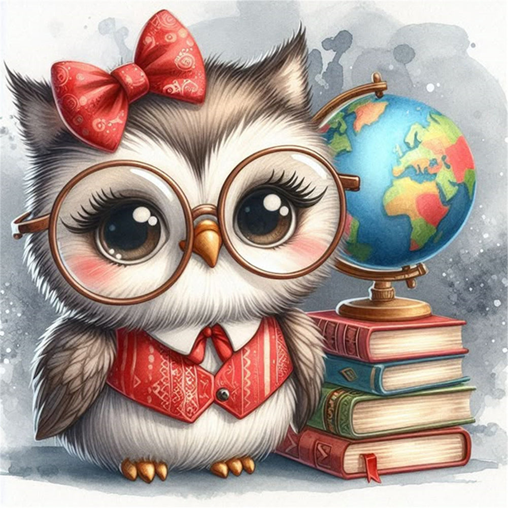 Owl - Stamped Cross Stitch 20*20CM